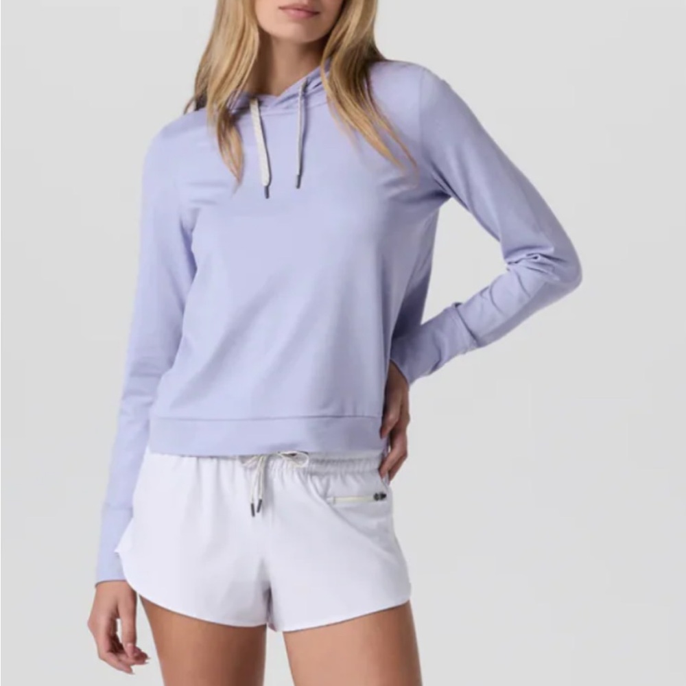 Vuori Halo Essential Lavender Mist Heather Hoodie Size Small